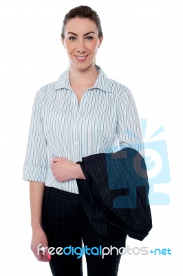 Attractive Smiling Businesswoman Stock Photo