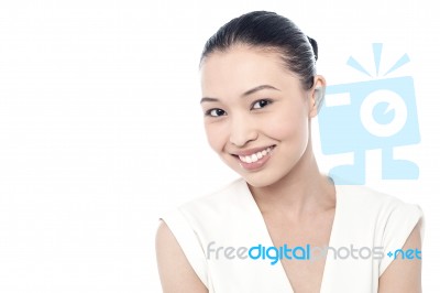 Attractive Smiling Woman Portrait Stock Photo