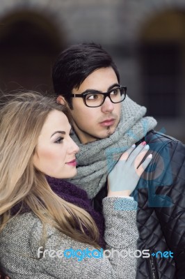 Attractive Young Couple In Love Stock Photo