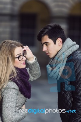 Attractive Young Couple In Love Stock Photo