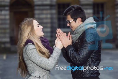 Attractive Young Couple In Love Stock Photo