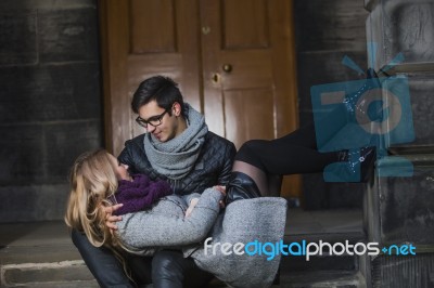 Attractive Young Couple In Love Stock Photo