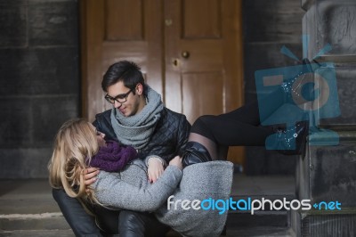 Attractive Young Couple In Love Stock Photo