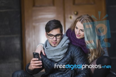 Attractive Young Couple In Love Stock Photo