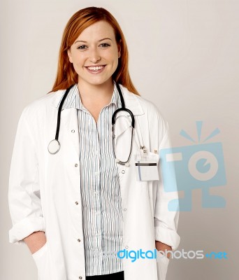 Attractive Young Female Physician Stock Photo