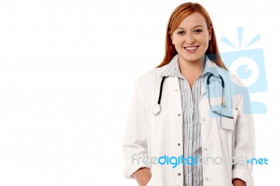 Attractive Young Female Physician Stock Photo