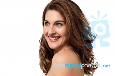 Attractive Young Smiling Lady Stock Photo