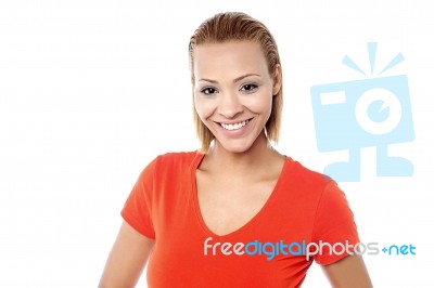 Attractive Young Woman In Casuals Stock Photo