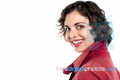 Attractive Young Woman With A Bright Smile Stock Photo