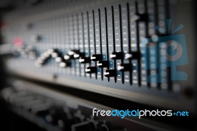 Audio Sound Mixer Stock Photo