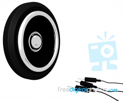 Audio Speaker Shows Musical Equipment Or Loudspeakers Stock Image