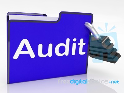 Audit Files Represents Inspection Organized And Organize Stock Image