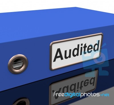 Audited File Shows Business Scrutiny And Inspect Stock Image