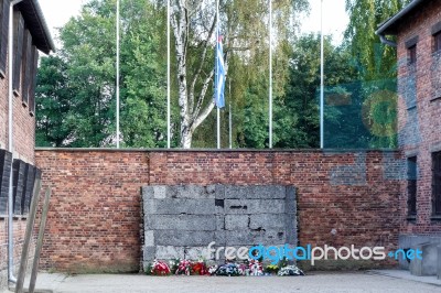 Auschwitz Concentration Camp In Oswiecim Poland Stock Photo