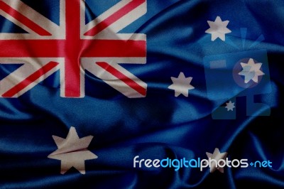 Australia Grunge Waving Flag Stock Image