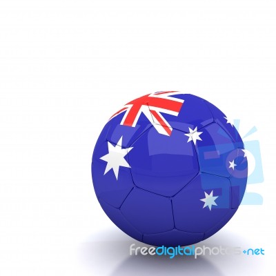 Australia Soccer Ball Isolated White Background Stock Image