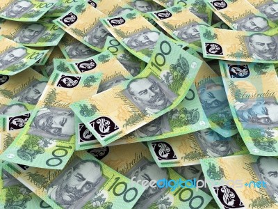 Australian Currency Close-up.  100 Aud Stock Photo