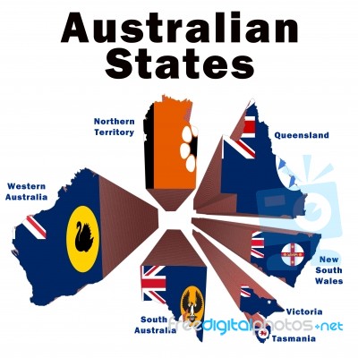 Australian States Stock Image