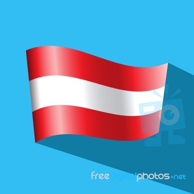 Austria Flag  Icon Stock Image