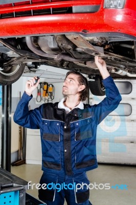 Auto Mechanic Portrait Stock Photo