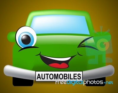 Automobiles Car Represents Motor Vehicle And Driving Stock Image