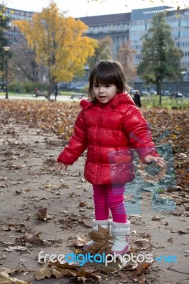 Autumn Games In The Park Stock Photo