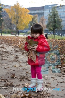 Autumn Games In The Park Stock Photo