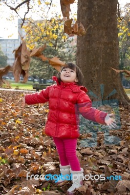 Autumn Games In The Park Stock Photo