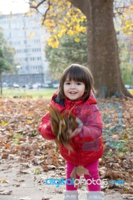 Autumn Games In The Park Stock Photo