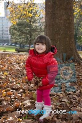 Autumn Games In The Park Stock Photo