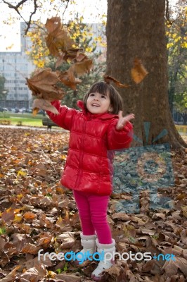 Autumn Games In The Park Stock Photo