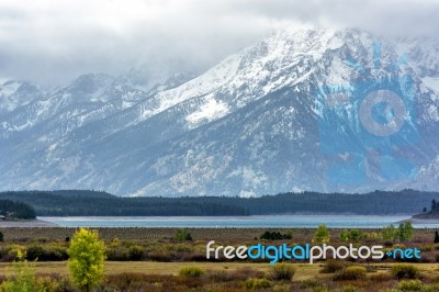 Autumn In The Grand Tetons Stock Photo