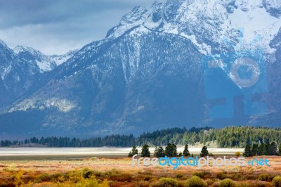 Autumn In The Grand Tetons Stock Photo