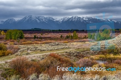 Autumn In The Grand Tetons Stock Photo