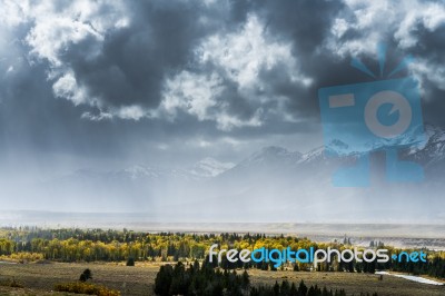 Autumn In The Grand Tetons Stock Photo