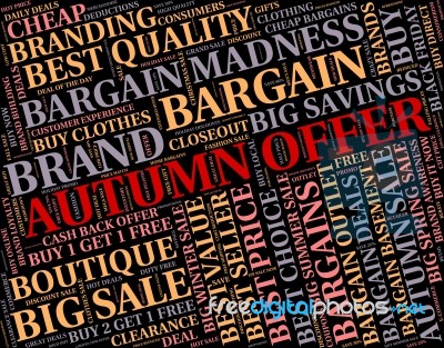 Autumn Offer Representing Discount Promo And Save Stock Image