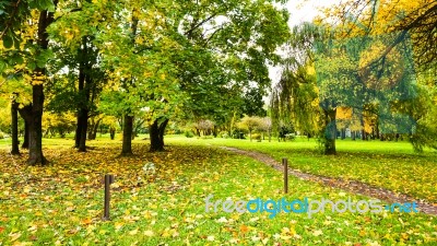 Autumn Season In Russia Moscow Stock Photo