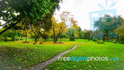 Autumn Season In Russia Moscow Stock Photo