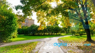 Autumn Season In Russia Moscow Stock Photo