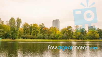 Autumn Season In Russia Moscow Stock Photo