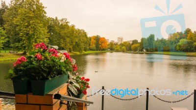 Autumn Season In Russia Moscow Stock Photo