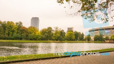 Autumn Season In Russia Moscow Stock Photo