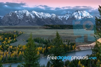 Autumn Sunrise Along The Snake River Stock Photo