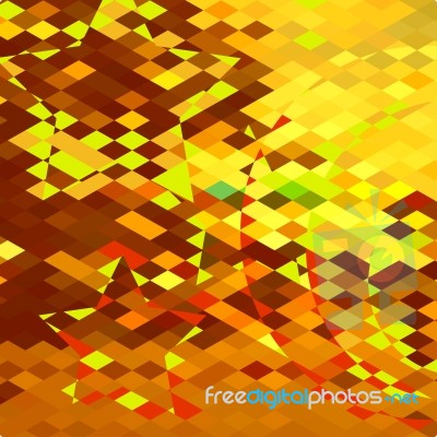 Autumnal Forest Abstract Low Polygon Background Stock Image