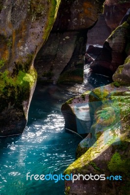 Avalanche Creek Stock Photo