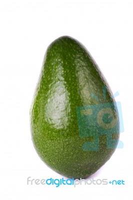 Avocado Fruit On White Stock Photo