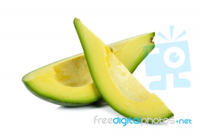 Avocado Isolated On The White Background Stock Photo