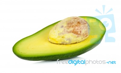 Avocado Isolated On The White Background Stock Photo