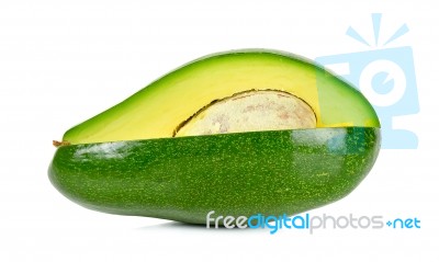 Avocado Isolated On The White Background Stock Photo