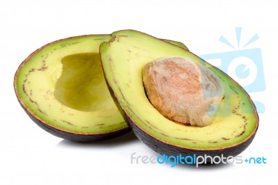 Avocado Isolated On The White Background Stock Photo